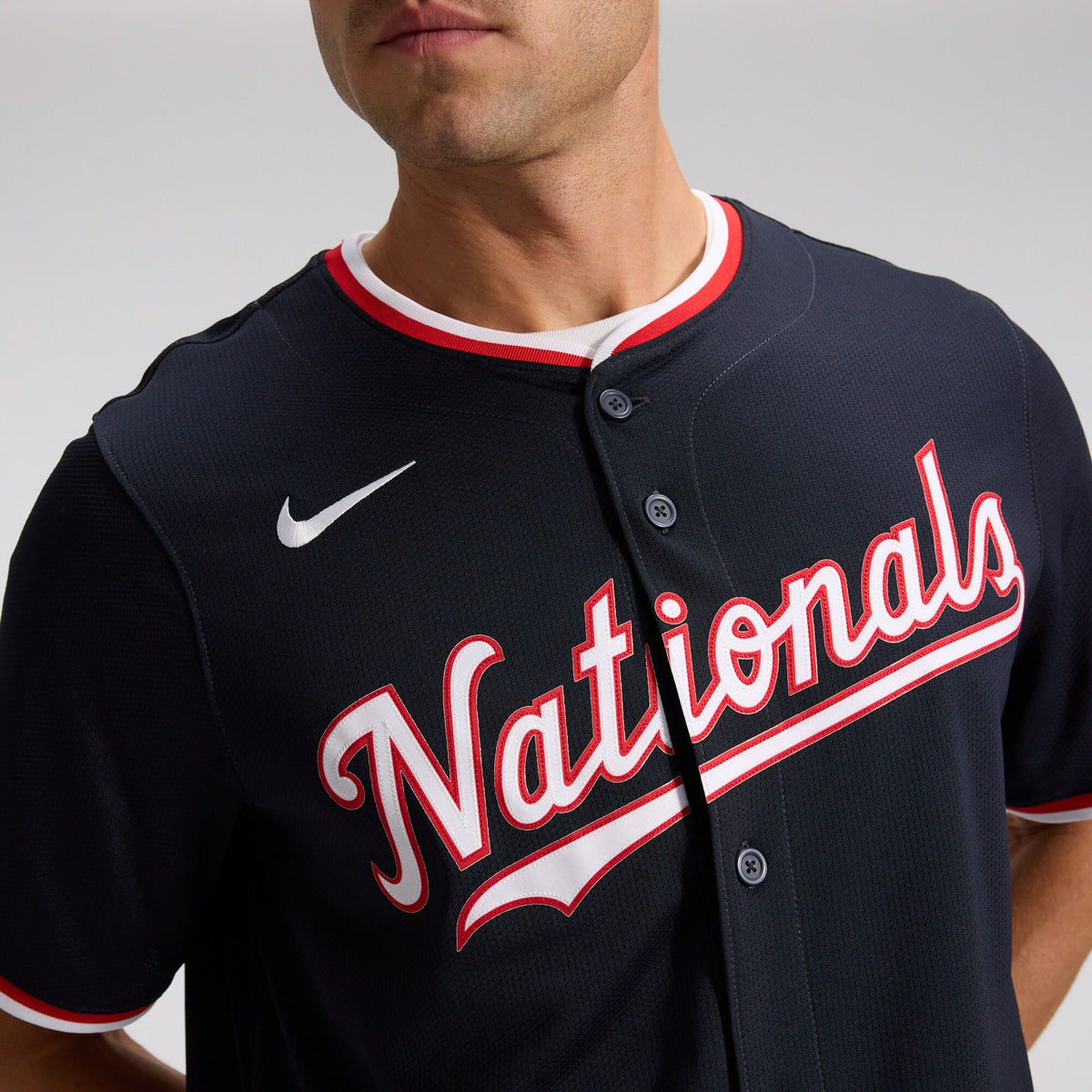 Washington Nationals James Wood Nike Navy Alternate Limited Player Jersey