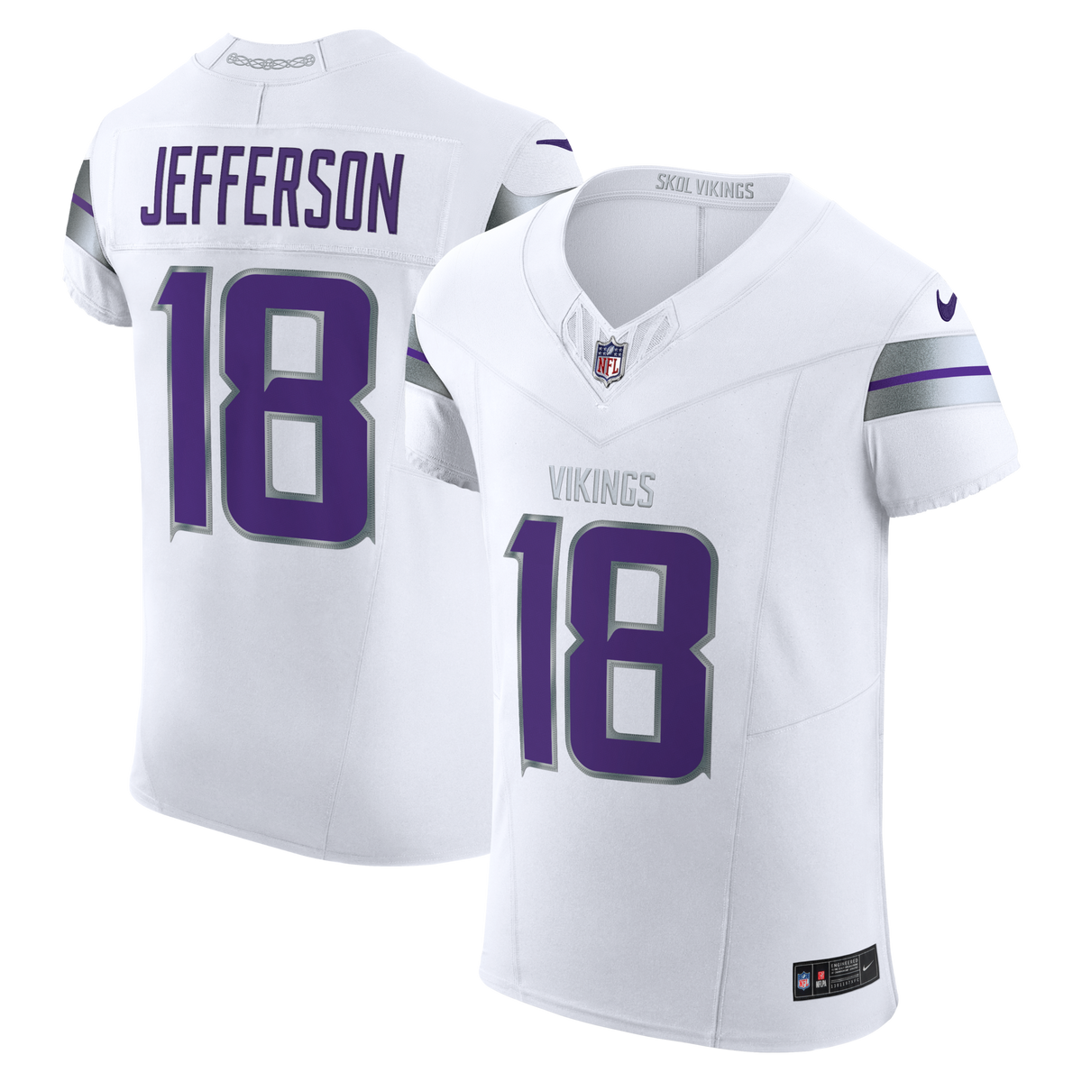 Minnesota Vikings Justin Jefferson Nike White Alternate Vapor F.U.S.E. Elite Player Jersey