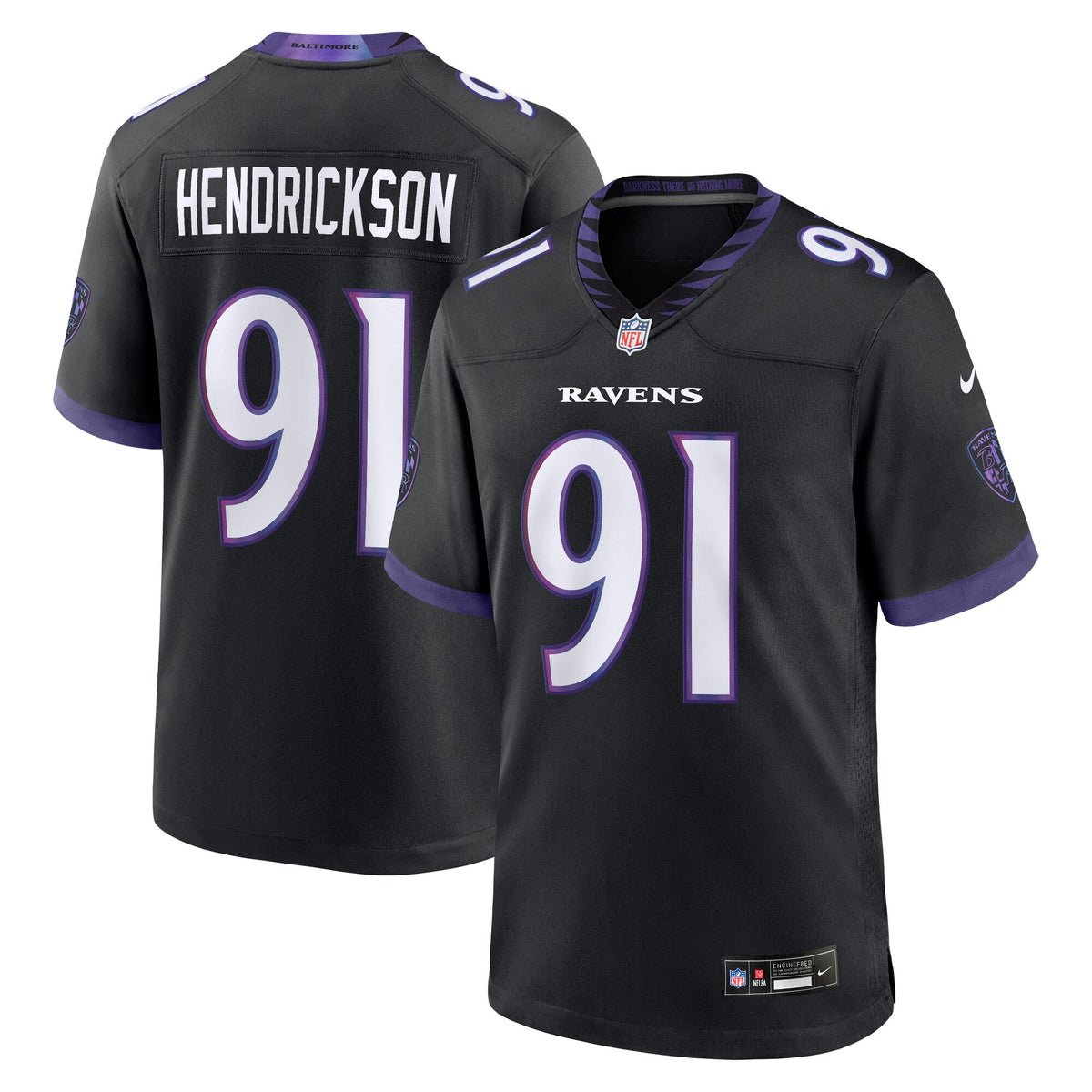 Baltimore Ravens Trey Hendrickson Nike Black Alternate Game Jersey