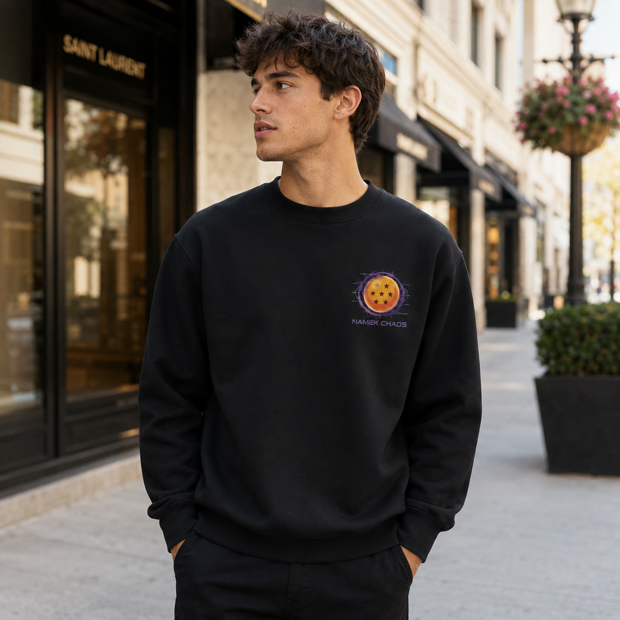 Black sweatshirt with Frieza Dragon Ball Namek Chaos graphic – photo 4