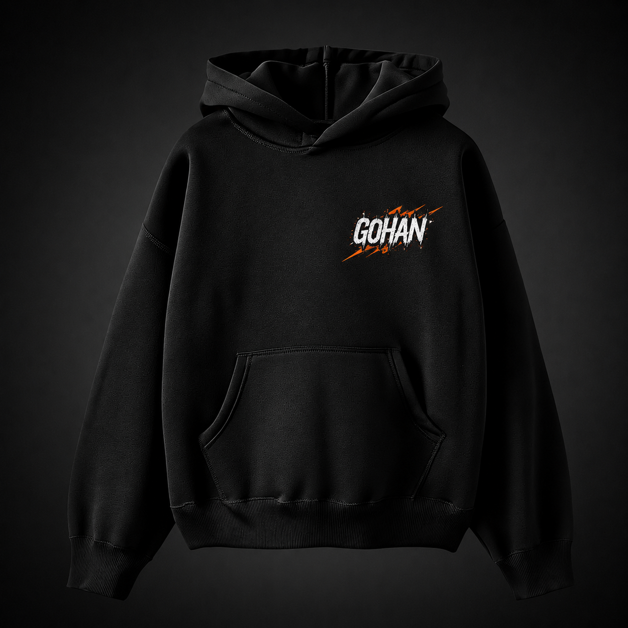 Black hoodie with Gohan Dragon Ball Gohan Portrait graphic – photo 2