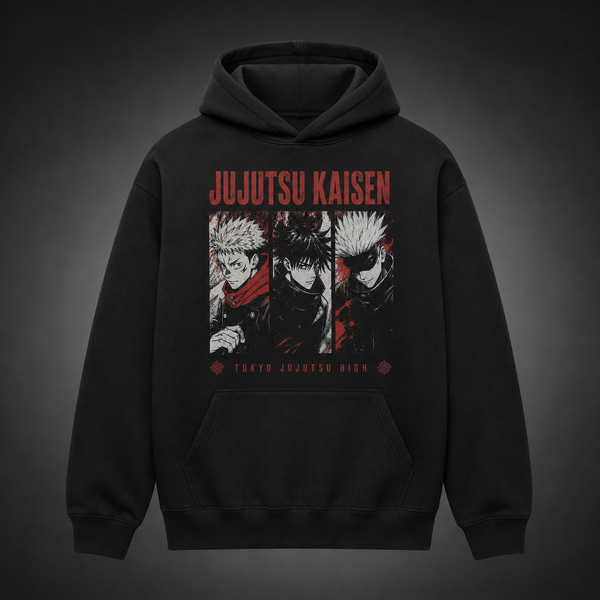 Black hoodie with Gojo Satoru Jujutsu Kaisen Break The Curse graphic – photo 2