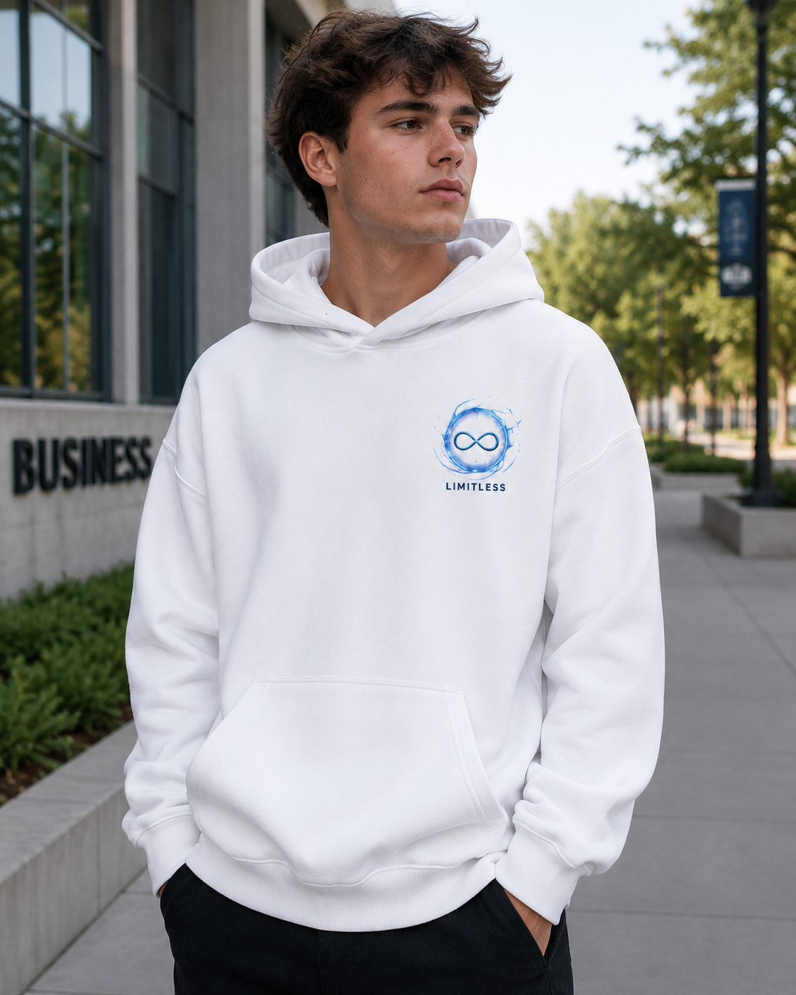 White hoodie with Gojo Satoru Jujutsu Kaisen The Honored One graphic – photo 4