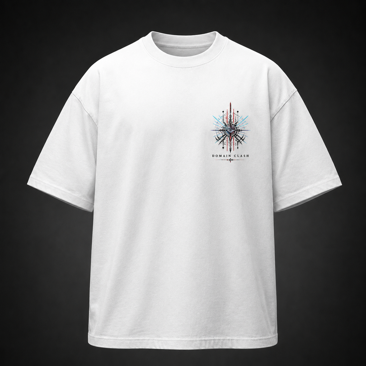 White t-shirt with Gojo Satoru & Sukuna Jujutsu Kaisen Domain Clash graphic – photo 2