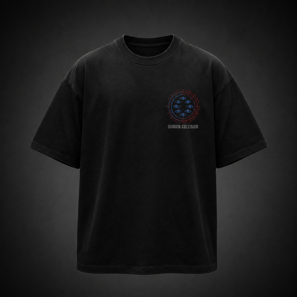 Black t-shirt with Gojo Satoru & Sukuna Jujutsu Kaisen Domain Collision graphic – photo 2