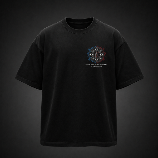 Black t-shirt with Gojo Satoru & Sukuna Jujutsu Kaisen Limitless Malevolent graphic – photo 2