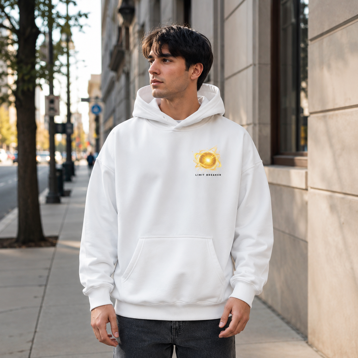 White hoodie with Goku Dragon Ball Ascend Beyond graphic – photo 4