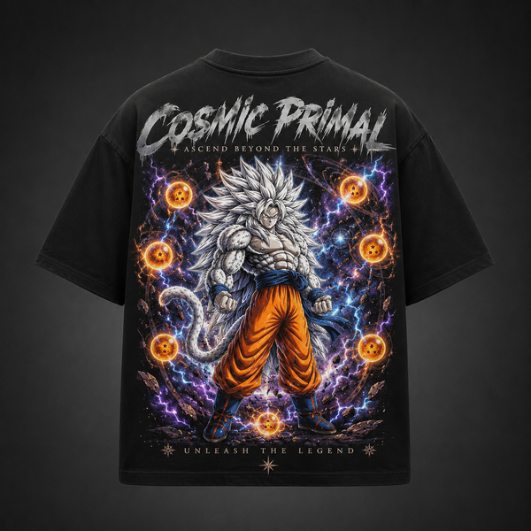 Black t-shirt with Goku Dragon Ball Cosmic Primal graphic – photo 1