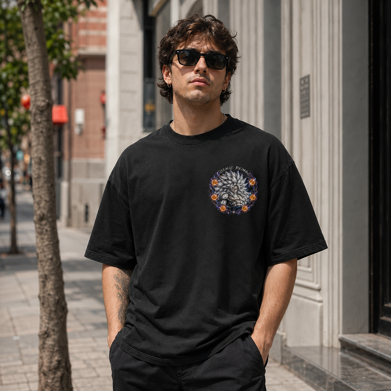 Black t-shirt with Goku Dragon Ball Cosmic Primal graphic – photo 4