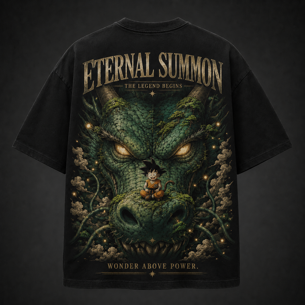 Black t-shirt with Goku Dragon Ball Eternal Summon graphic – photo 1
