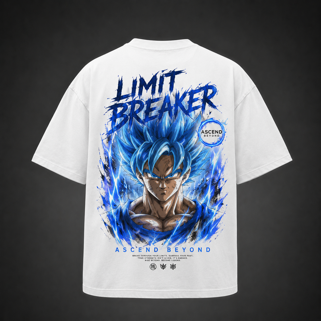 White t-shirt with Goku Dragon Ball Limit Breaker graphic – photo 1