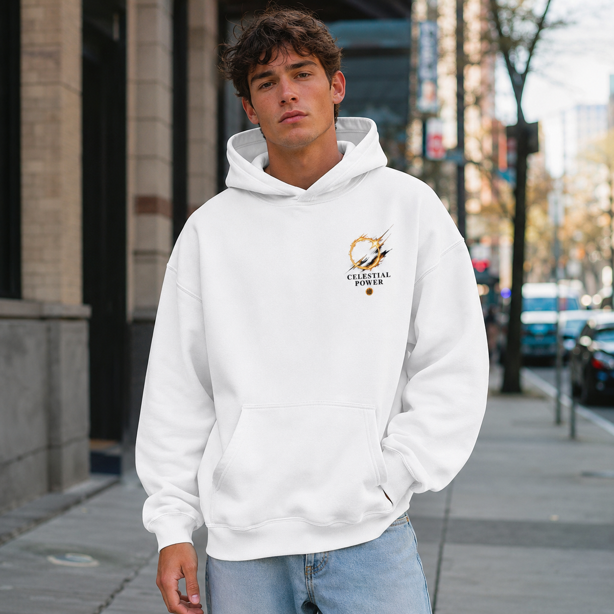 White hoodie with Goku Dragon Ball Raise The Spirit graphic – photo 4