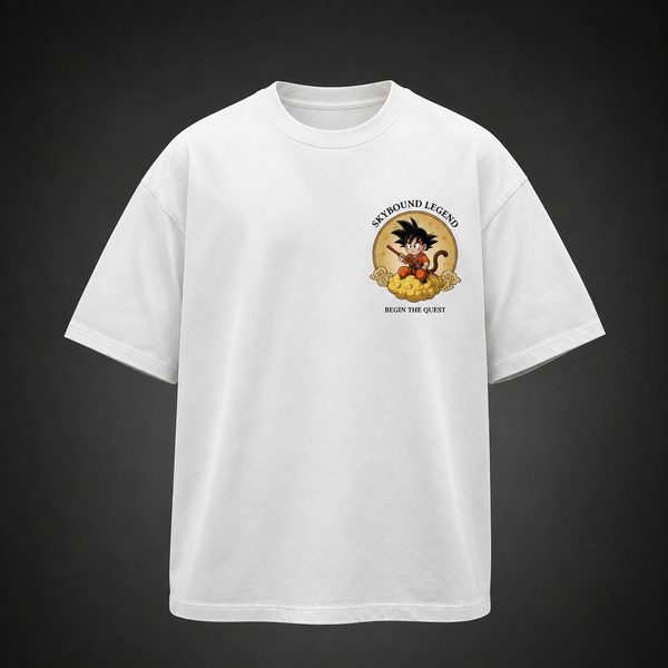 White t-shirt with Goku Dragon Ball Skybound Legend graphic – photo 2