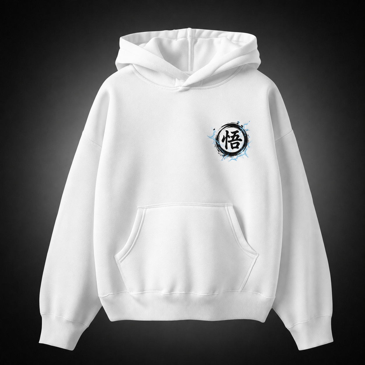 White hoodie with Goku Dragon Ball Ultra Instinct Goku graphic – photo 2