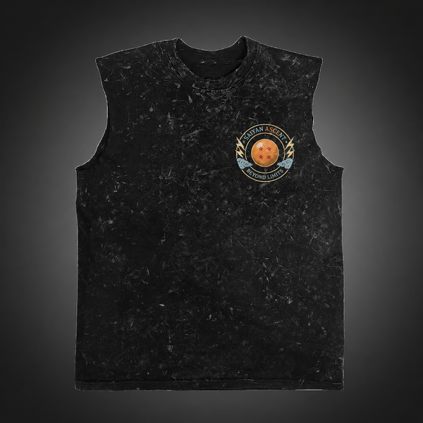 Washed black tank top with Goku & Gohan Dragon Ball Saiyan Ascent graphic – photo 2