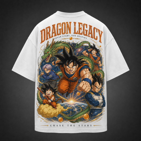 White t-shirt with Goku & Vegeta Dragon Ball Dragon Legacy graphic – photo 1