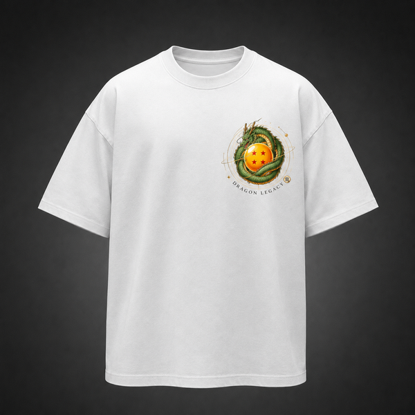 White t-shirt with Goku & Vegeta Dragon Ball Dragon Legacy graphic – photo 2