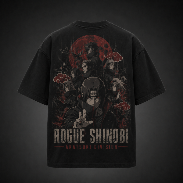 Black t-shirt with Itachi Uchiha Naruto Akatsuki Division graphic – photo 1