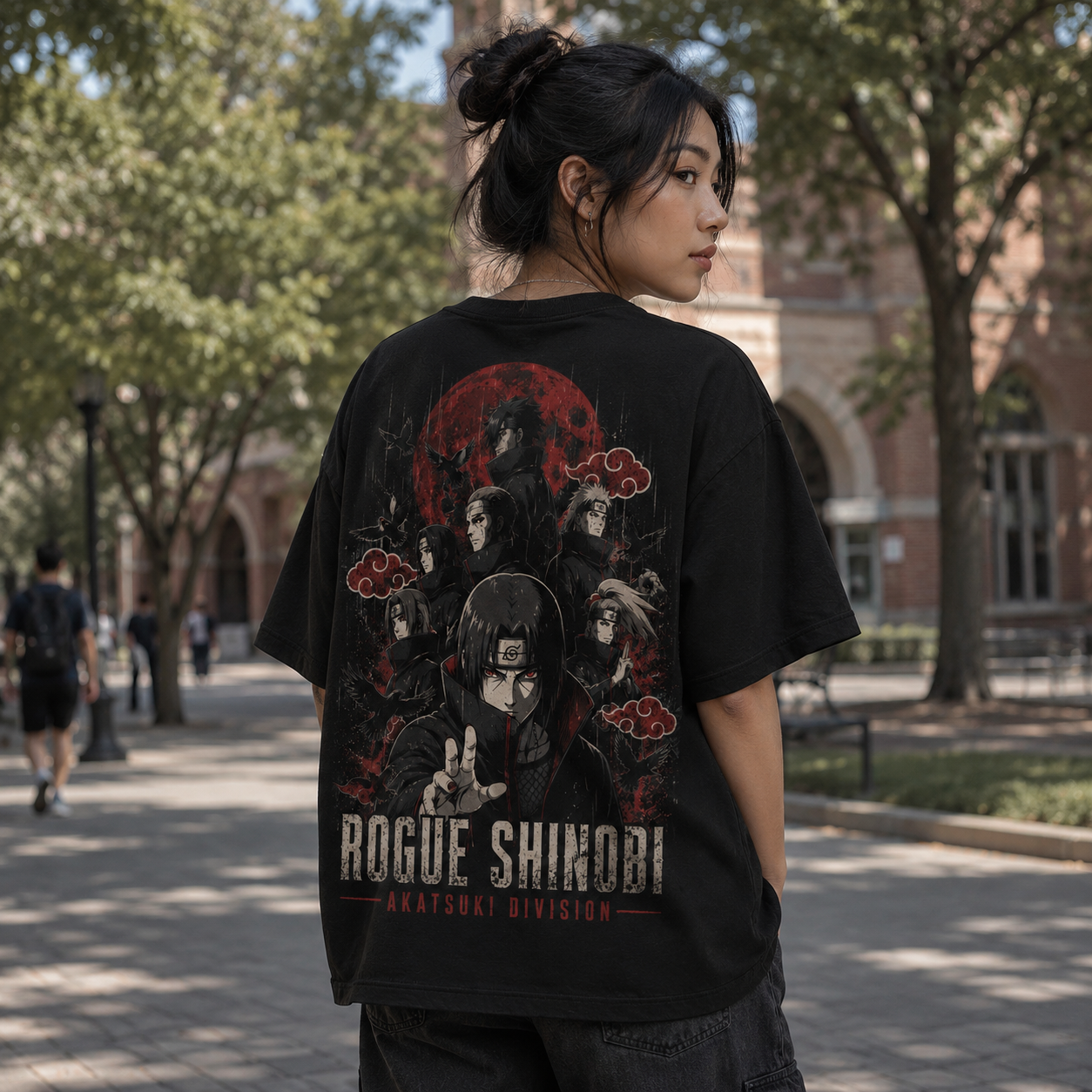 Black t-shirt with Itachi Uchiha Naruto Akatsuki Division graphic – photo 3