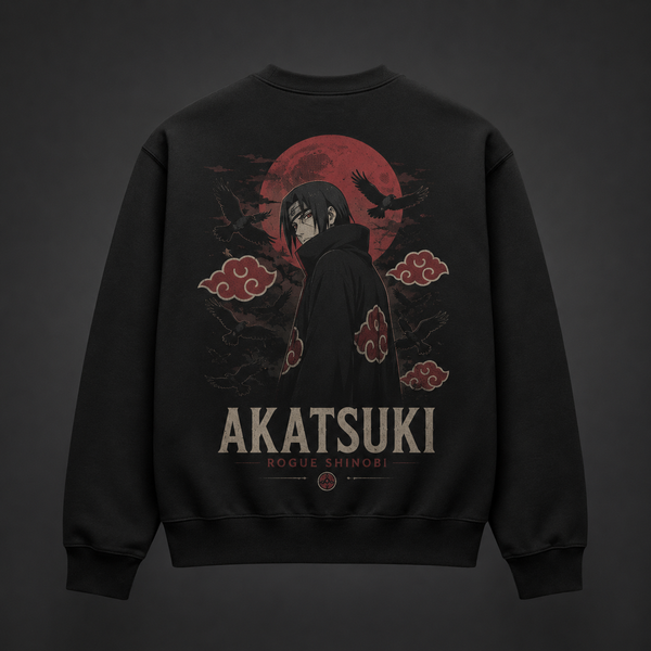 Black sweatshirt with Itachi Uchiha Naruto Akatsuki Rogue Shinobi graphic – photo 1
