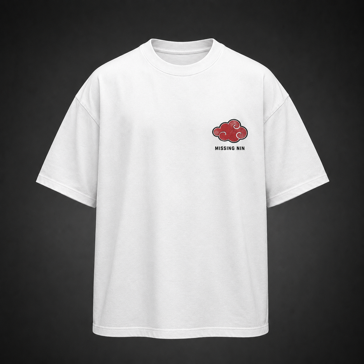 White t-shirt with Itachi Uchiha Naruto Rogue Shadows graphic – photo 2