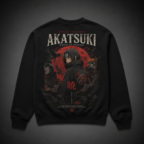 Black sweatshirt with Itachi Uchiha Naruto Rogue Shinobi Akatsuki graphic – photo 1