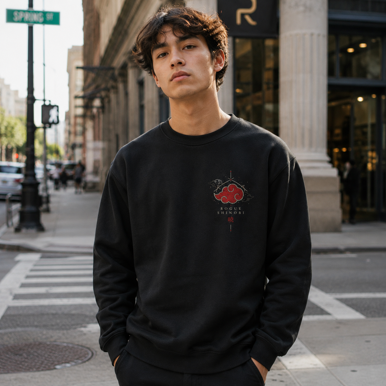 Black sweatshirt with Itachi Uchiha Naruto Rogue Shinobi Akatsuki graphic – photo 4