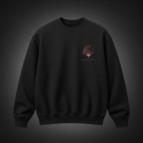 Black sweatshirt with Itachi Uchiha Naruto Shadow Legacy graphic – photo 2