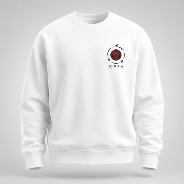 White sweatshirt with Itachi Uchiha Naruto Uchiha Eclipse graphic – photo 2