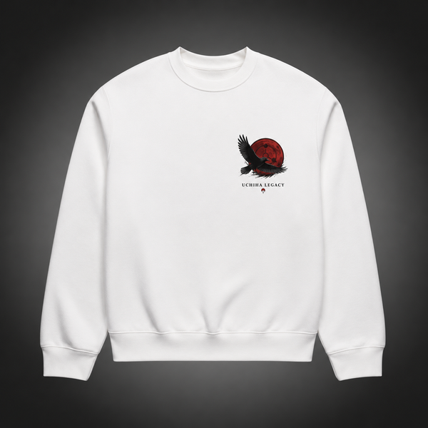 White sweatshirt with Itachi Uchiha Naruto Uchiha Legacy graphic – photo 2