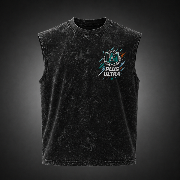 Washed black tank top with Izuku Midoriya/Deku & Katsuki Bakugo My Hero Academia U.A. Heroes Class 1-A graphic – photo 2