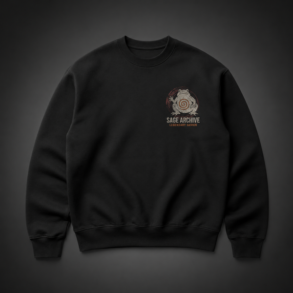 Black sweatshirt with Jiraiya Naruto Gallant Sage graphic – photo 2