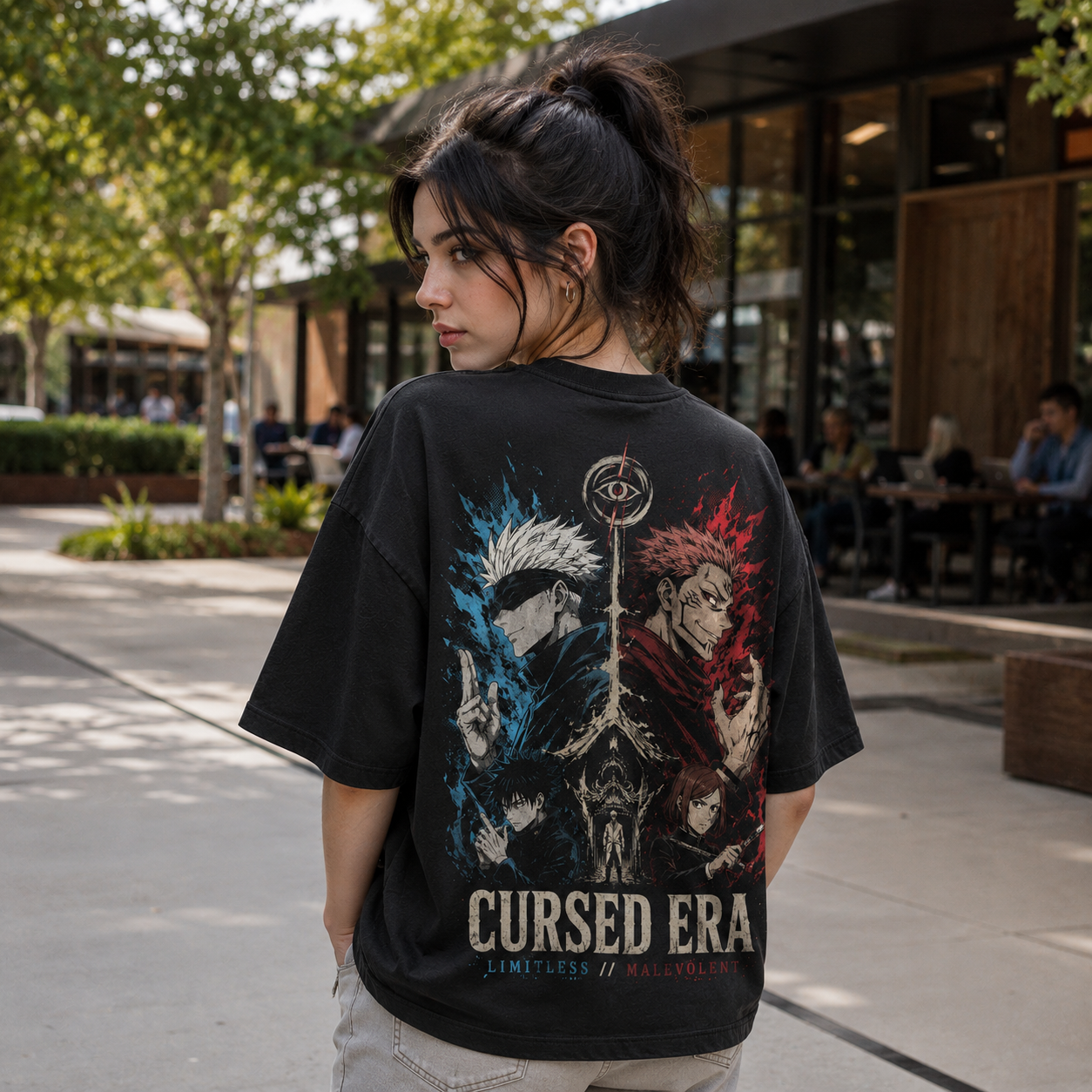 Black t-shirt with Jujutsu Kaisen Cursed Era graphic – photo 3