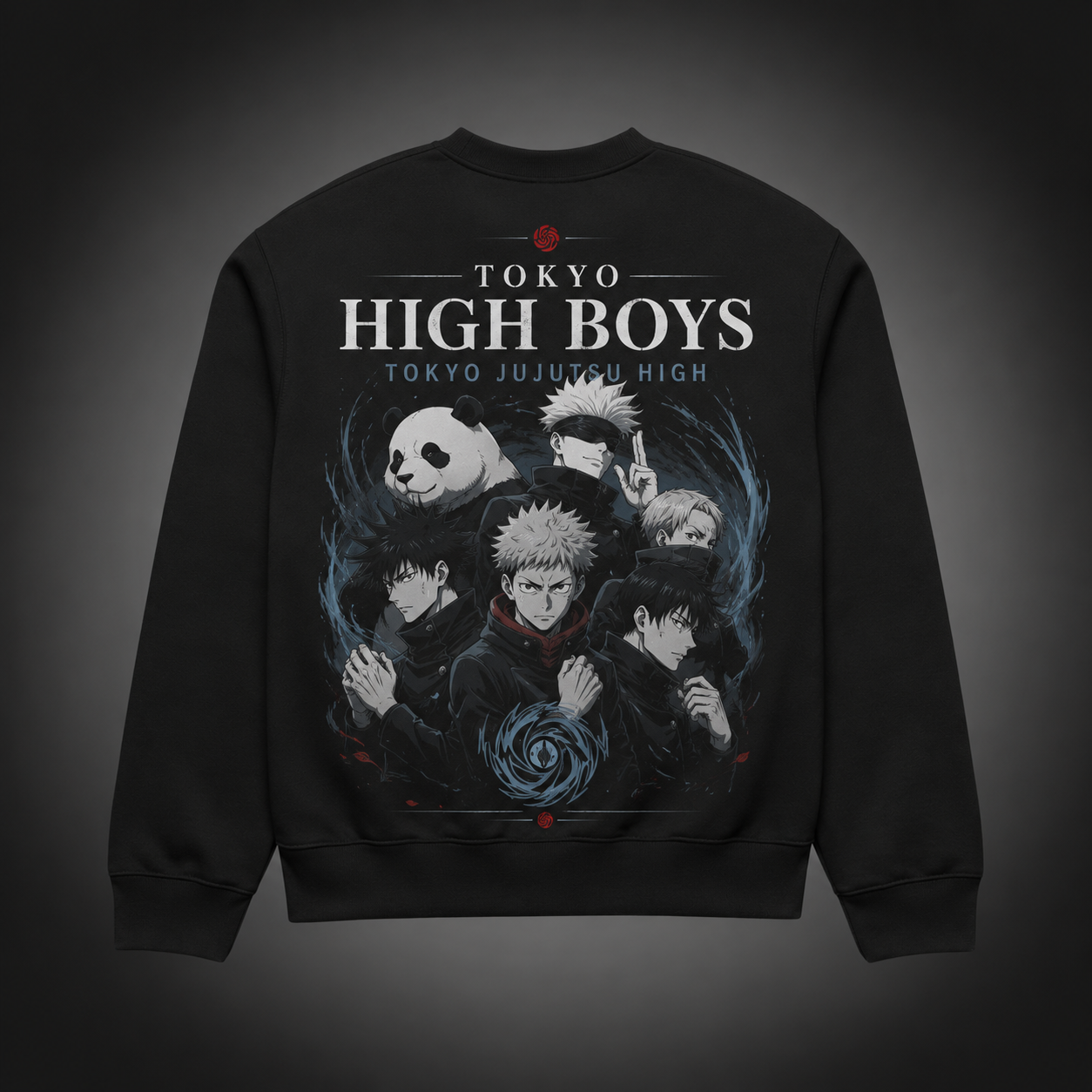 Black sweatshirt with Jujutsu Kaisen Tokyo High Boys graphic – photo 1