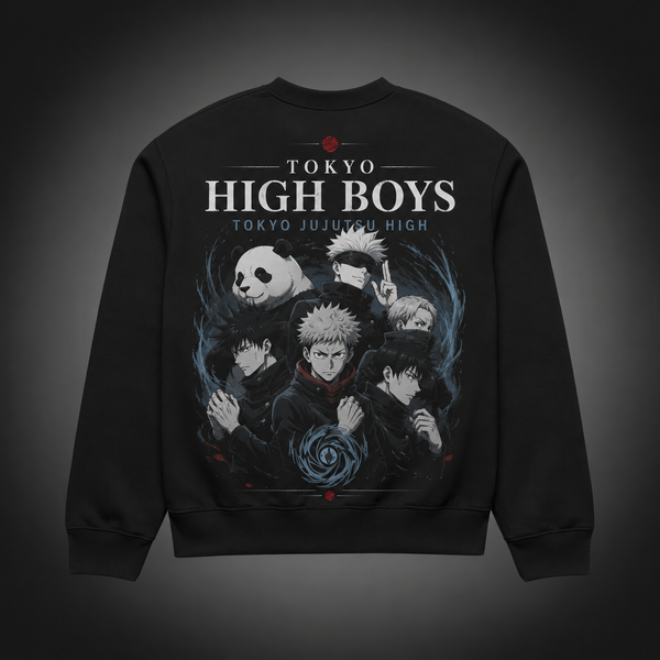 Black sweatshirt with Jujutsu Kaisen Tokyo High Boys graphic – photo 1