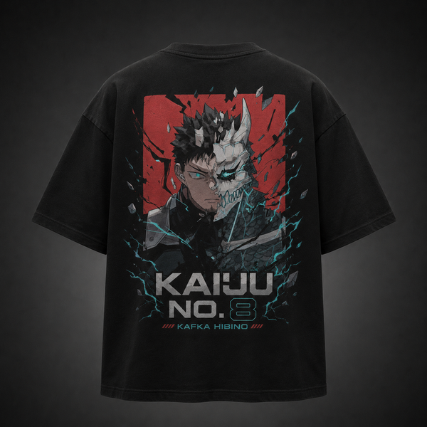 Black t-shirt with Kafka Hibino Kaiju No. 8 Kafka Hibino Split graphic – photo 1
