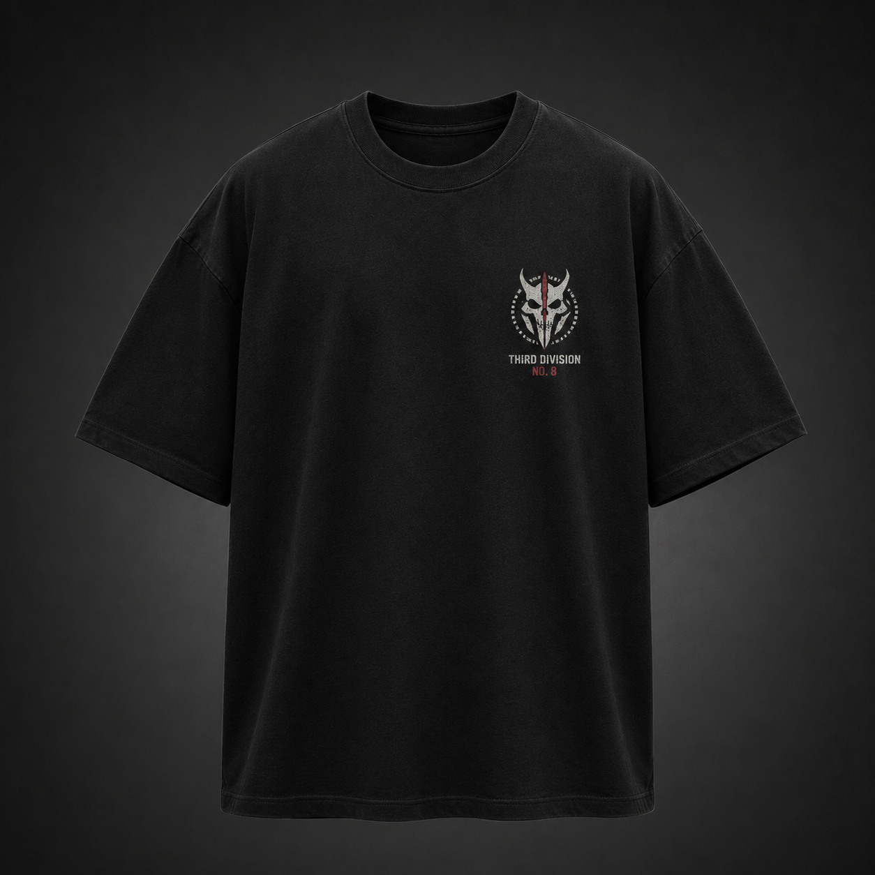 Black t-shirt with Kikoru Shinomiya & Mina Ashiro Kaiju No. 8 Third Division graphic – photo 2