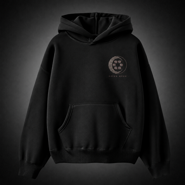 Black hoodie with Kokushibo Demon Slayer Moon Breath graphic – photo 2