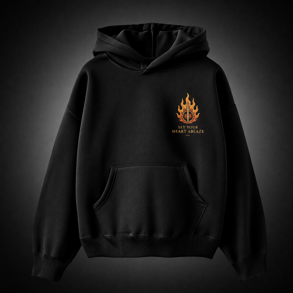 Black hoodie with Kyojuro Rengoku Demon Slayer Flame Hashira graphic – photo 2