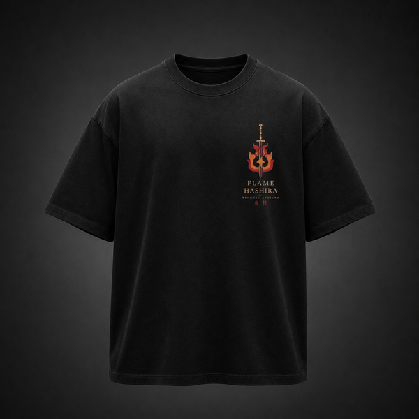 Black t-shirt with Kyojuro Rengoku Demon Slayer Set Your Heart Ablaze graphic – photo 2