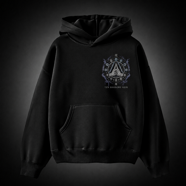 Black hoodie with Megumi Fushiguro Jujutsu Kaisen Ten Shadows Heir graphic – photo 2