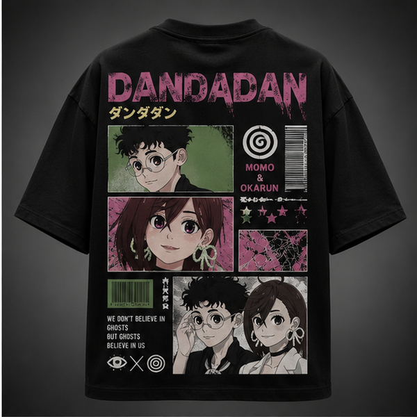 Black t-shirt with Momo Ayase Dandadan Yukinobu Tatsu Cover graphic – photo 1