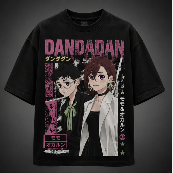 Black t-shirt with Momo Ayase Dandadan Yukinobu Tatsu Cover graphic – photo 2