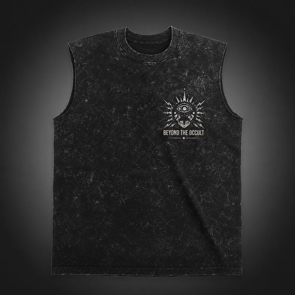 Washed black tank top with Momo Ayase & Turbo Granny Dandadan Turbo Chaos graphic – photo 2