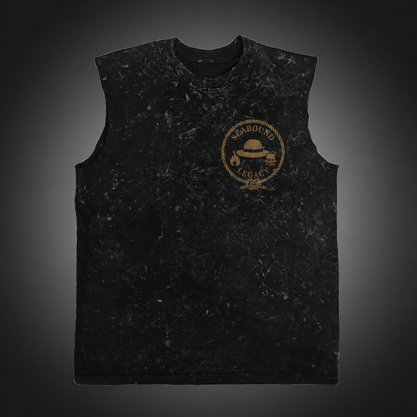 Washed black tank top with Monkey D. Luffy One Piece Brothers Of Dawn graphic – photo 2