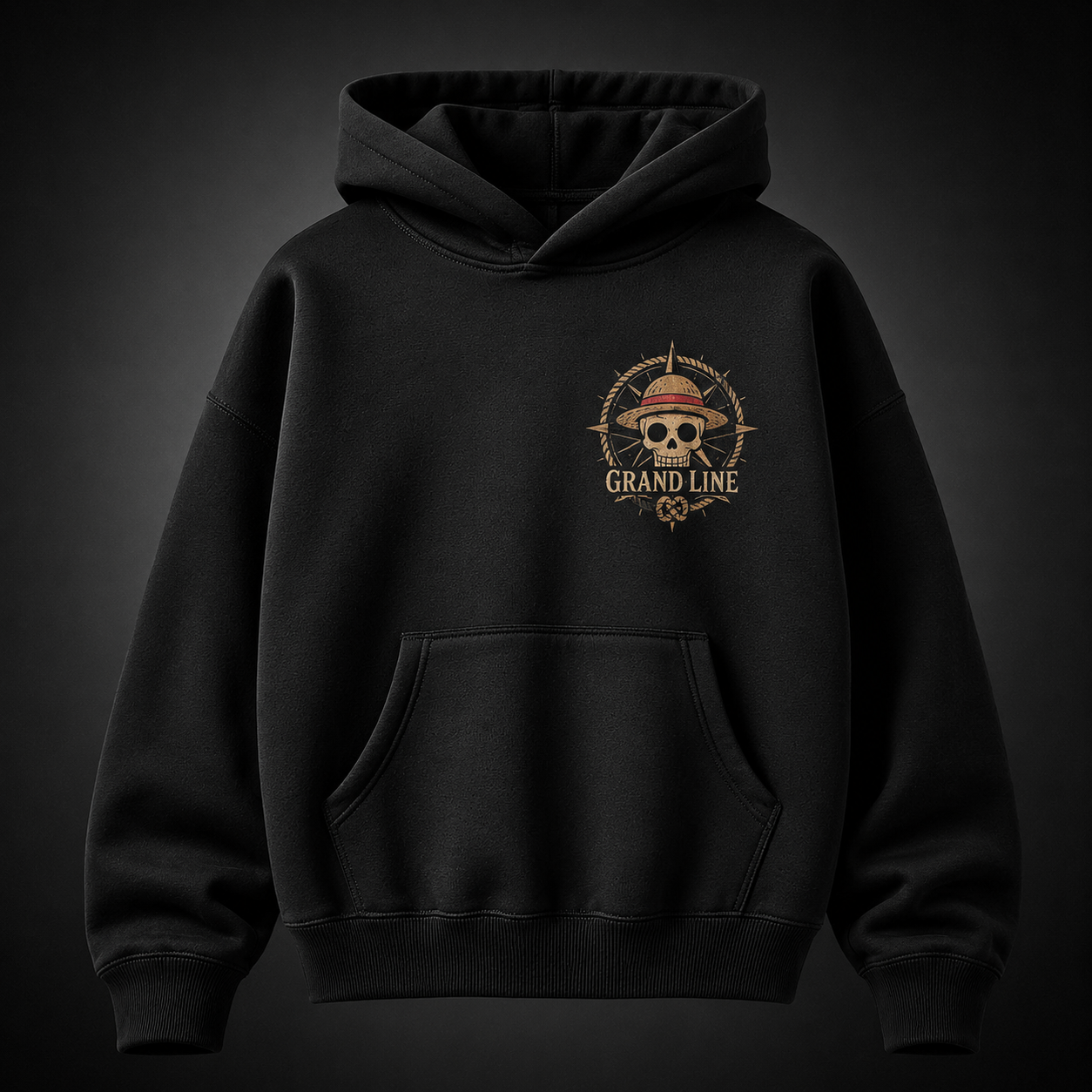 Black hoodie with Monkey D. Luffy One Piece Sea Of Dreams graphic – photo 2