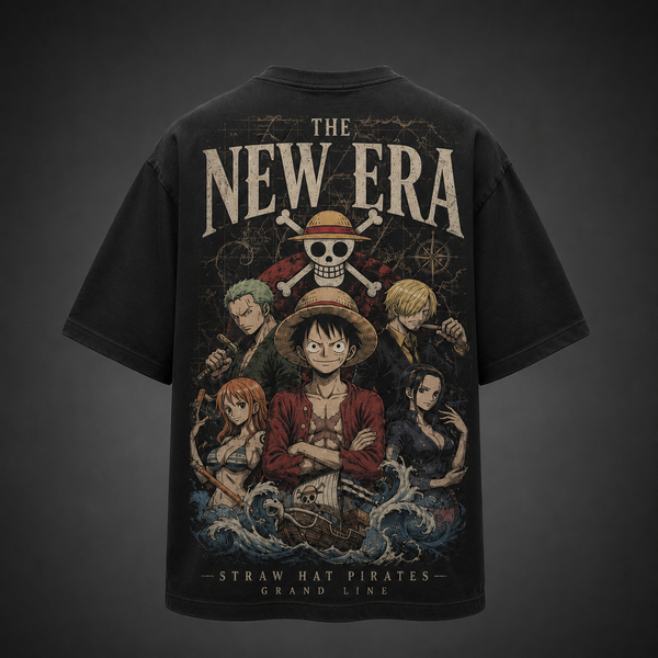 Black t-shirt with Monkey D. Luffy One Piece The New Era graphic – photo 1