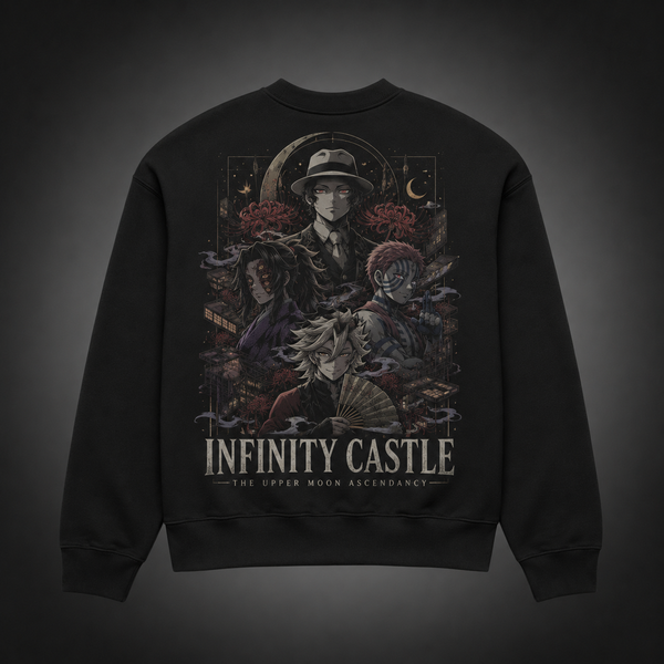 Black sweatshirt with Muzan Kibutsuji Demon Slayer Infinity Castle Ascendancy graphic – photo 1