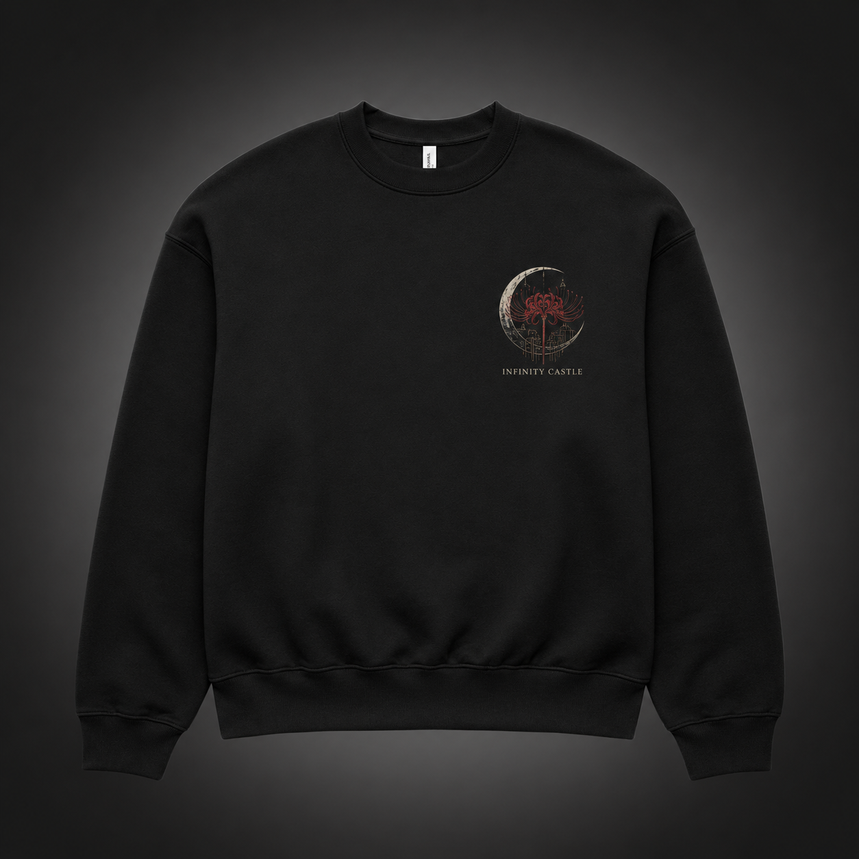 Black sweatshirt with Muzan Kibutsuji Demon Slayer Infinity Castle Ascendancy graphic – photo 2