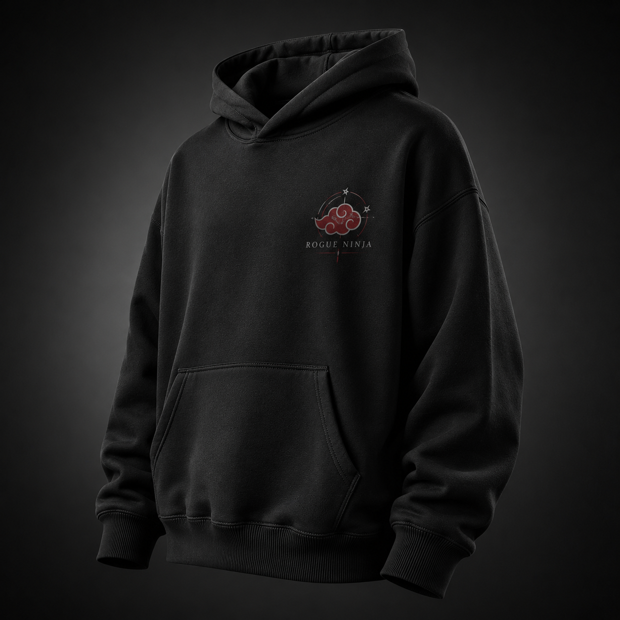 Black hoodie with Naruto Shadow Of The Leaf graphic – photo 1